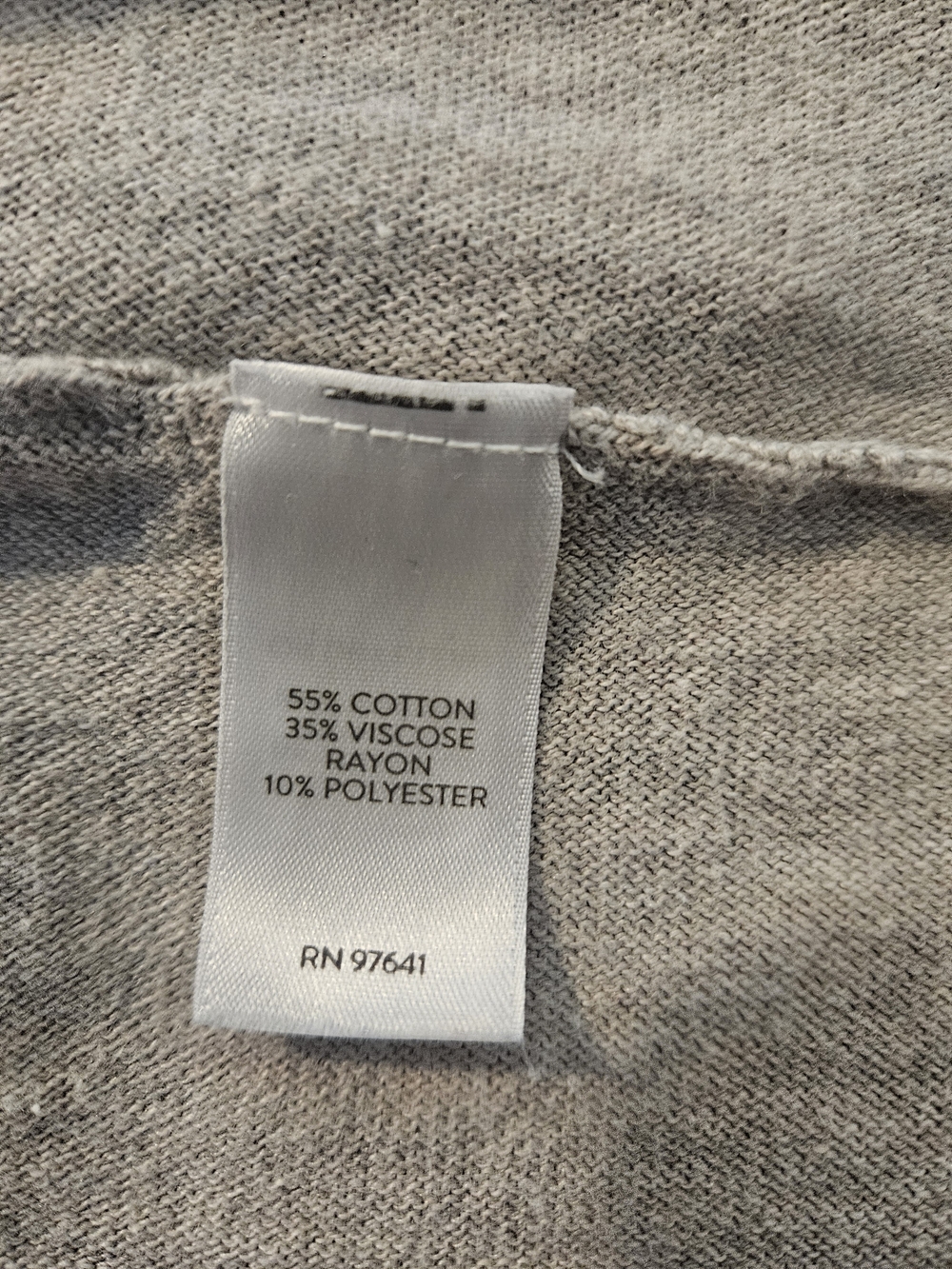 J. Jill Pure Jill V-Neck 3/4 Sleeve Lightweight Sweater In Pumice Heather Sz 2X - Picture 7 of 10